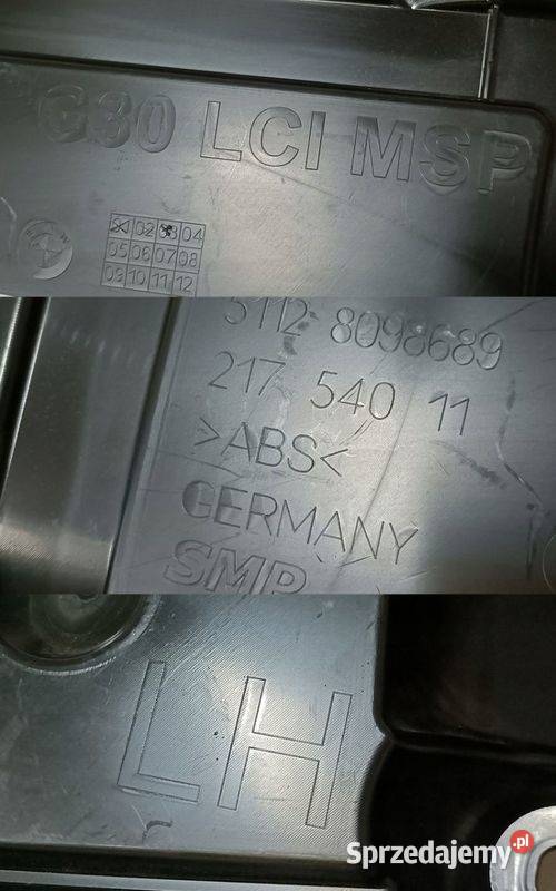 BMW M5 F90 G30 LCI MSP ŚLIZG MOCOWANIE ZDERZAKA Pleszew