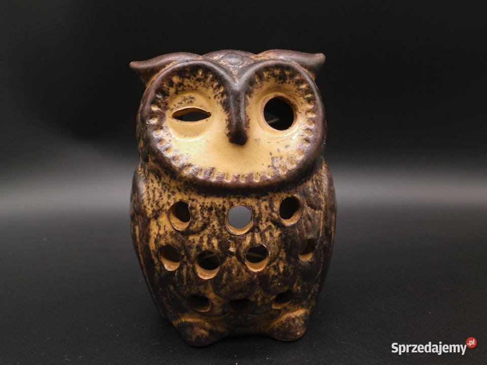 Ceramiczna figurkalampion sowa wielkopolskie Raszków
