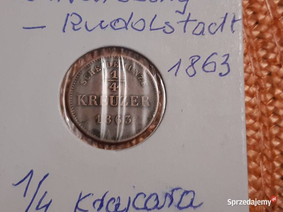 moneta niemiecka SchwarzburgRudolstadt z 1862r Łomża