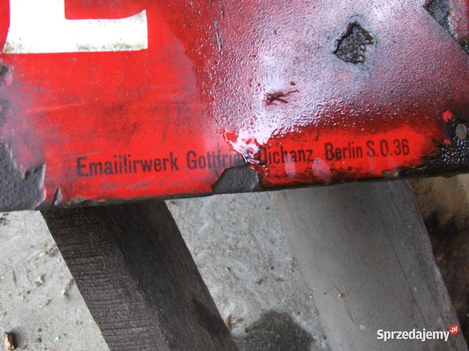 Szyld emaliowany przedwojenny