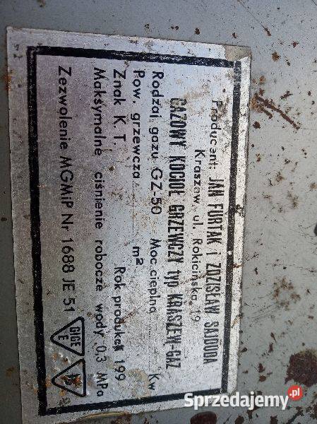 Piec Kocioł gazowy Kraszew Gaz GZ 50 Łódź