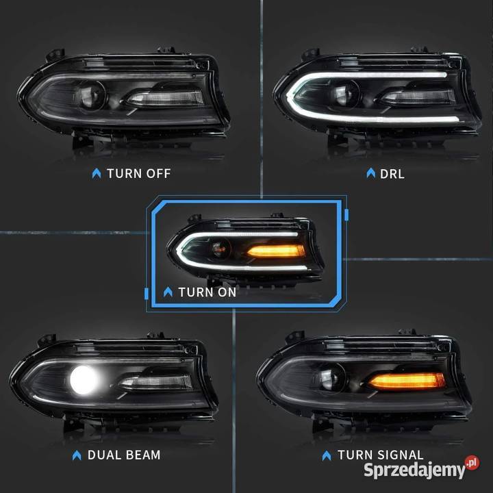 Lampy Przednie Prawa i Lewa VLAND LED DODGE mazowieckie Warszawa