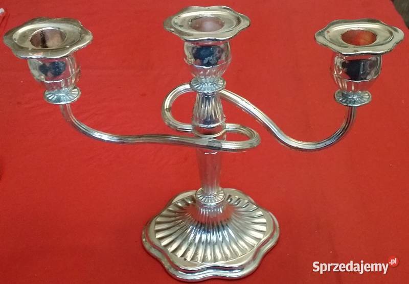 Stary angielski świecznik Silver Plated