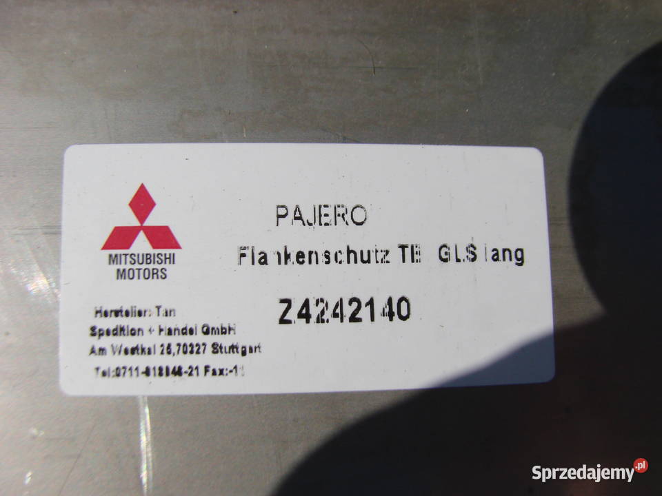 Mitsubishi Pajero III stopień próg ORG CHROM podkarpackie