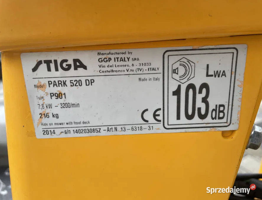 Kosiarka Traktorek Stiga Park 520 DP diesel Kłobuck sprzedam