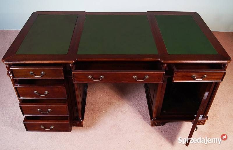 Nowe Biurko gabinetowe angielskie 150 dwustronne 77.5cm wielkopolskie