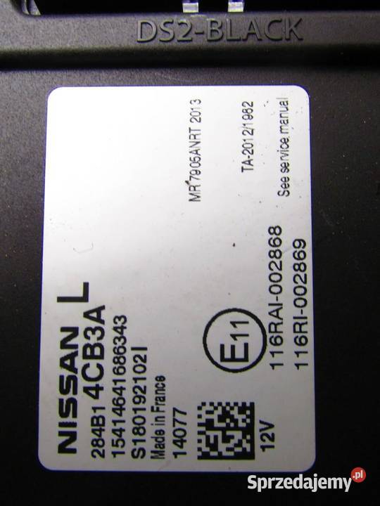 STEROWNIK MODUŁ BCM 12 DIGT NISSAN QASHQAI J11 osobowe