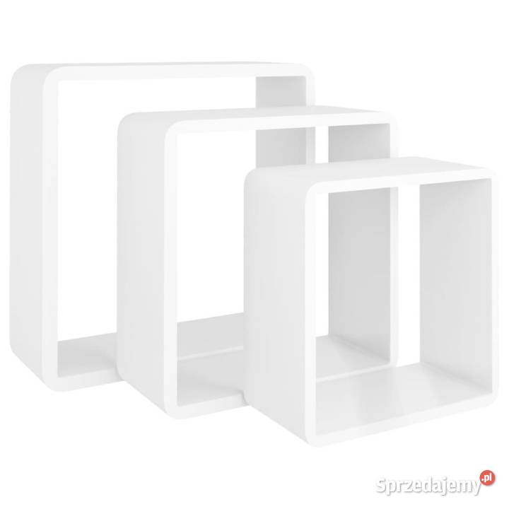 vidaXL Półki ścienne kostki 3 białe MDFSKU323952 Warszawa sprzedam