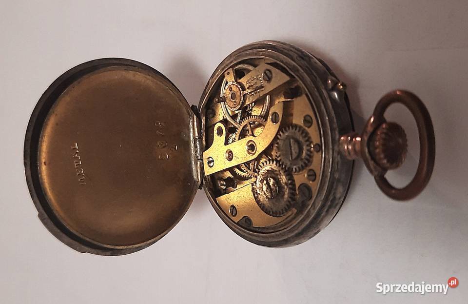 Stary Srebrny Zegarek Kieszonkowy II