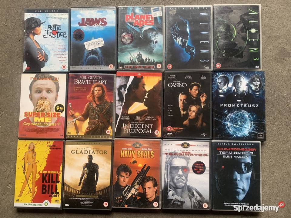 Kolekcja filmów na DVD z lat 80 tych 90 tych i