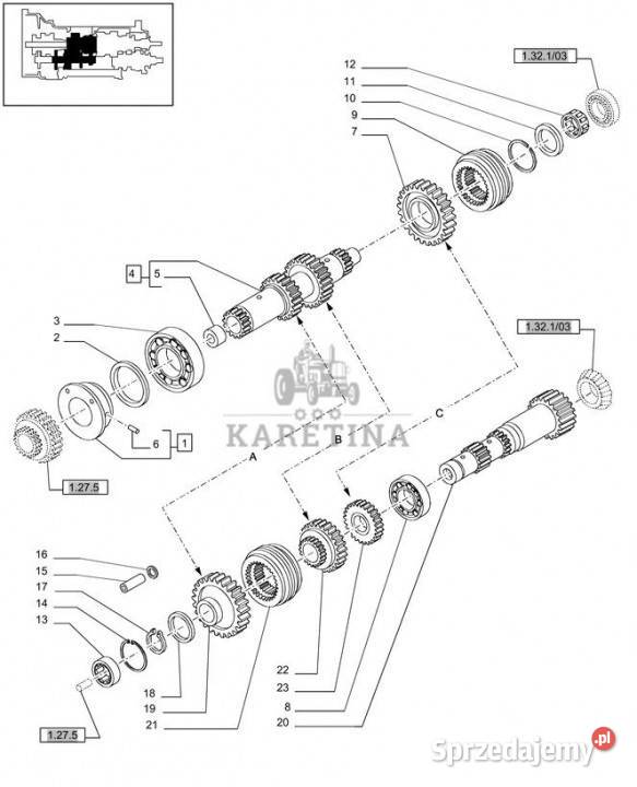 Holland T6010 Koło zębate 40 teeth 81864694 Jastrzębniki