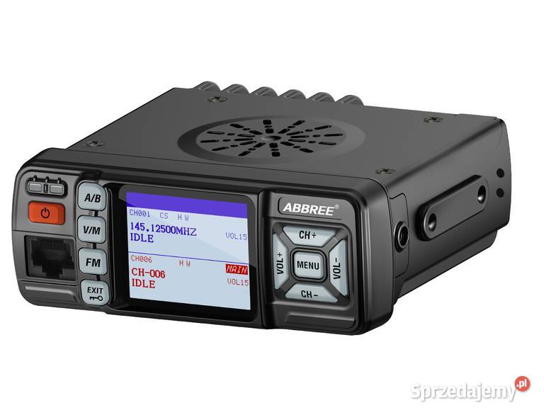 ABBREE AR318 Mini radio mobilne 25W dwuzakresowe Konin