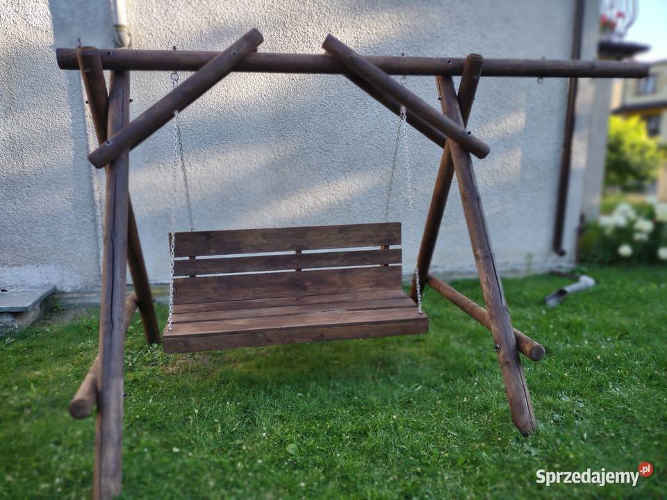 Huśtawka ogrodowa bujaczka ławka palisander Ciechanów