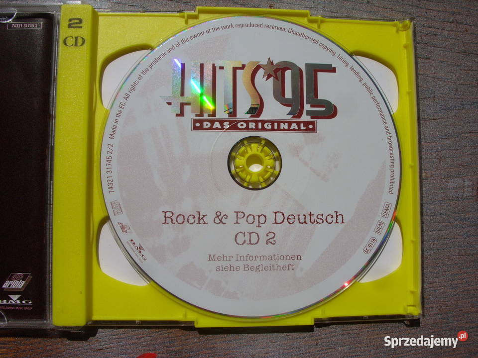 Rock CD ROCK POP Hits 95 2 CD 1995 dolnośląskie Wołów sprzedam