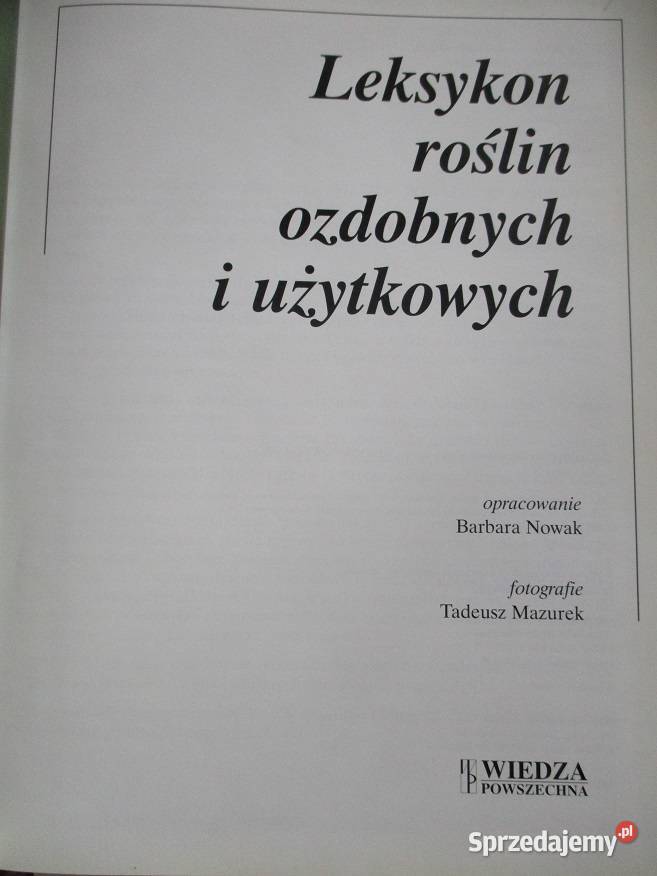 Leksykon roślin ozdobnych i użytkowych leksykon sprzedam