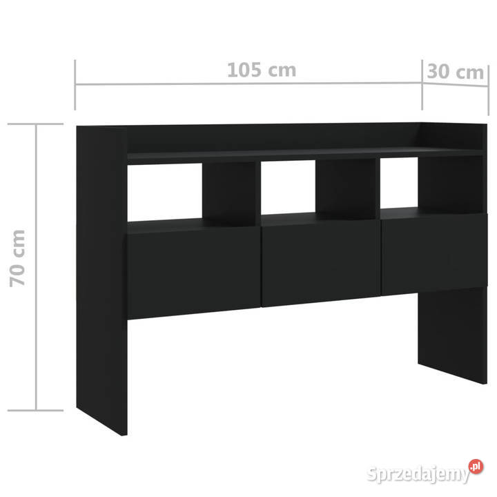 Szafka czarna 105x30x70 materiał drewnopochodny Warszawa