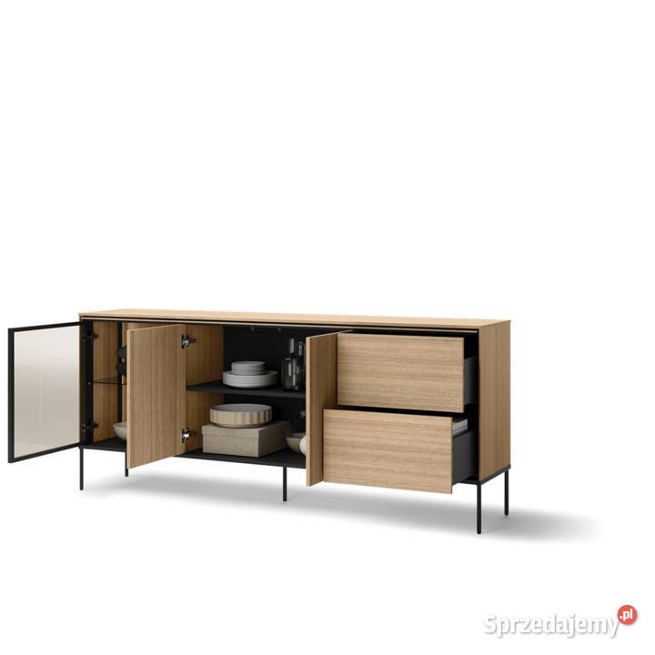 VISSO VI06 komoda 2d1w2s z oświetleniem dąb 85cm Rzeszów
