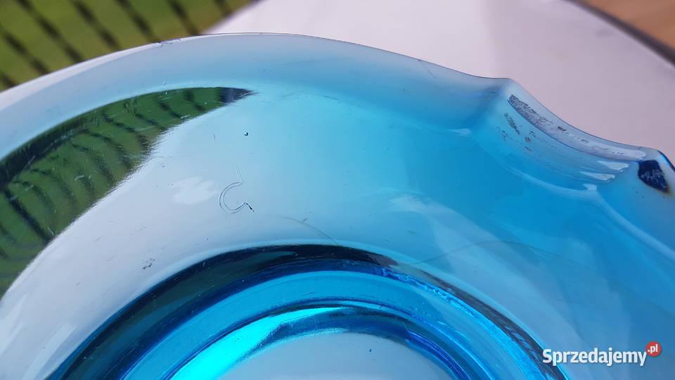 Szklana turkusowa miseczka Porcelana i szkło