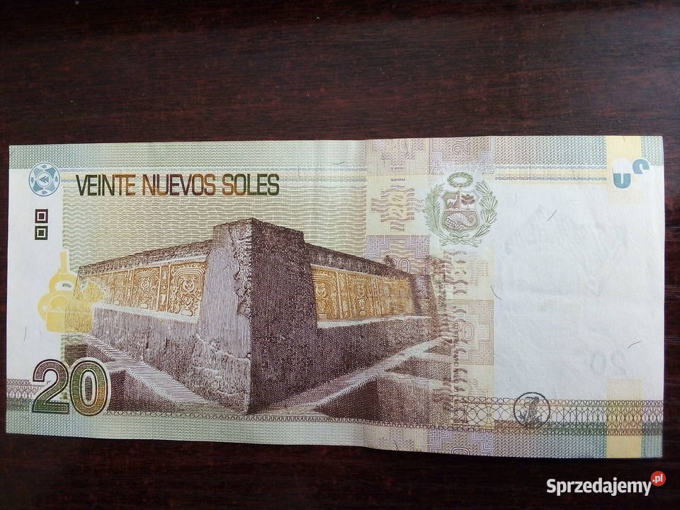 Banknot 20 soles Peru Numizmatyka mazowieckie Płońsk
