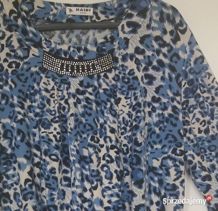 XL5052 Przemiła tunika w niebieskiej tonacji Gliwice sprzedam