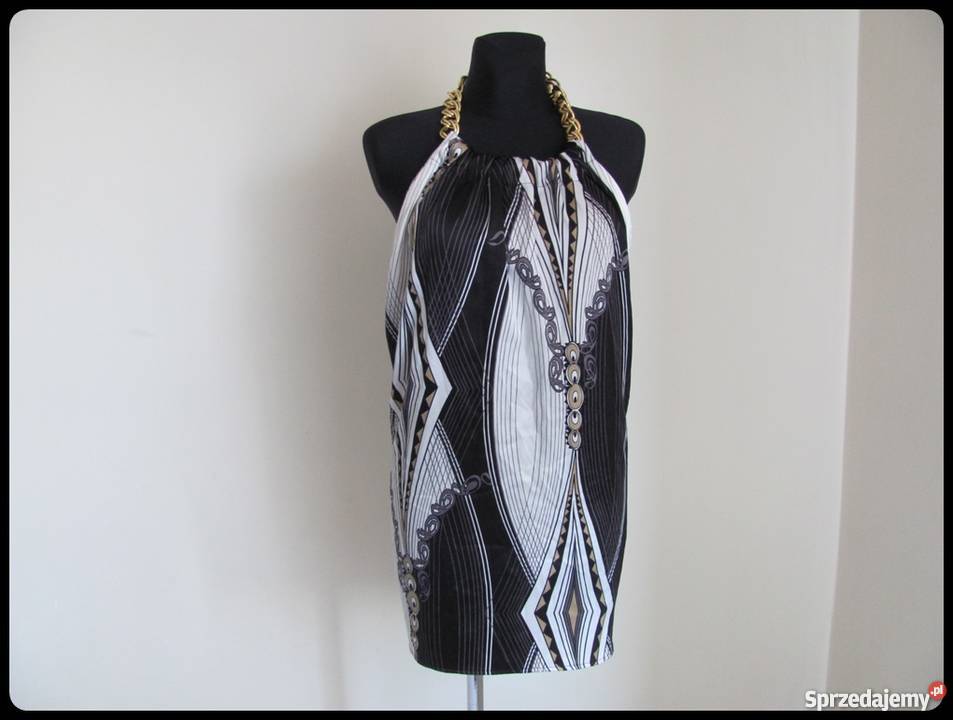 LIPSY LONDON sukienka letnia odsłonięte plecy 38 szary/srebrny mazowieckie Płock