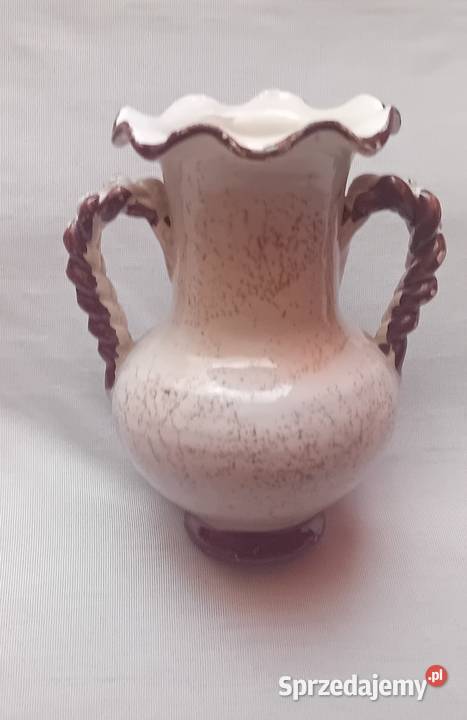 Ceramiczny ręcznie malowany wazonik amfora Koźminek