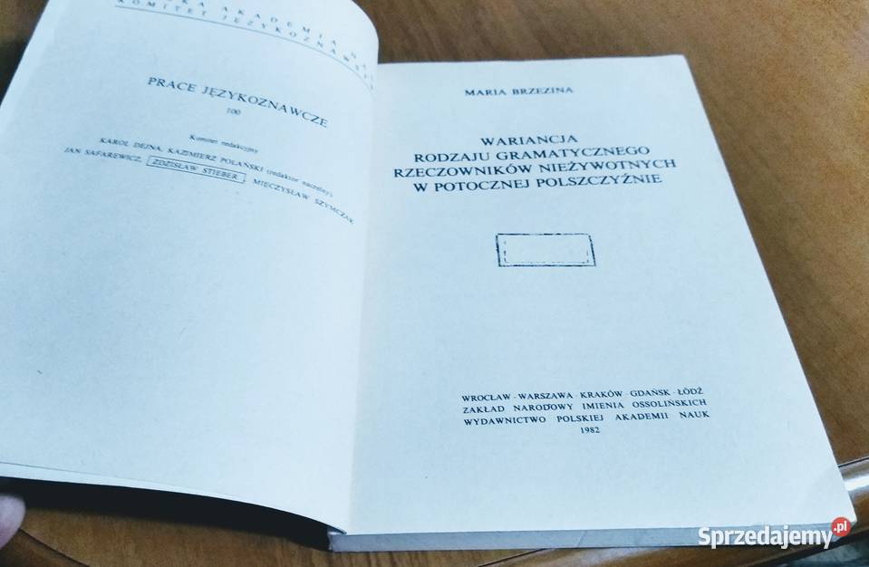 Wariancja rodzaju gramatycznego rzeczowników Gdańsk