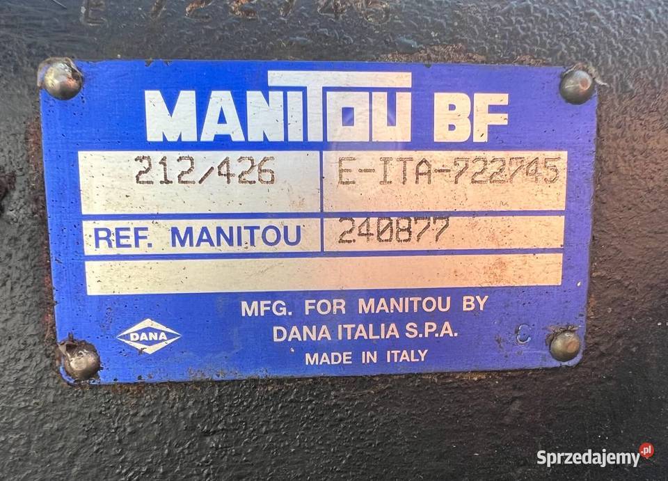 Manitou 240877 285384 Dana Spicer 212426 Most sprzedam
