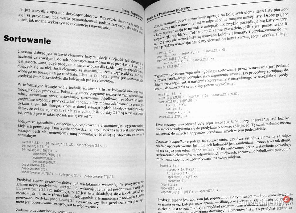 Prolog Programowanie W F Clocksin C S Mellish Chełm