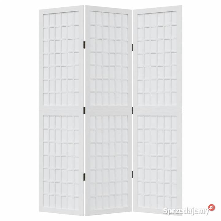 vidaXL Parawan pokojowy 3panelowy biały lite Ścianki i parawany mazowieckie Warszawa