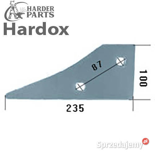 Płoza przednia HARDOX 123166P części do pługa Suwałki