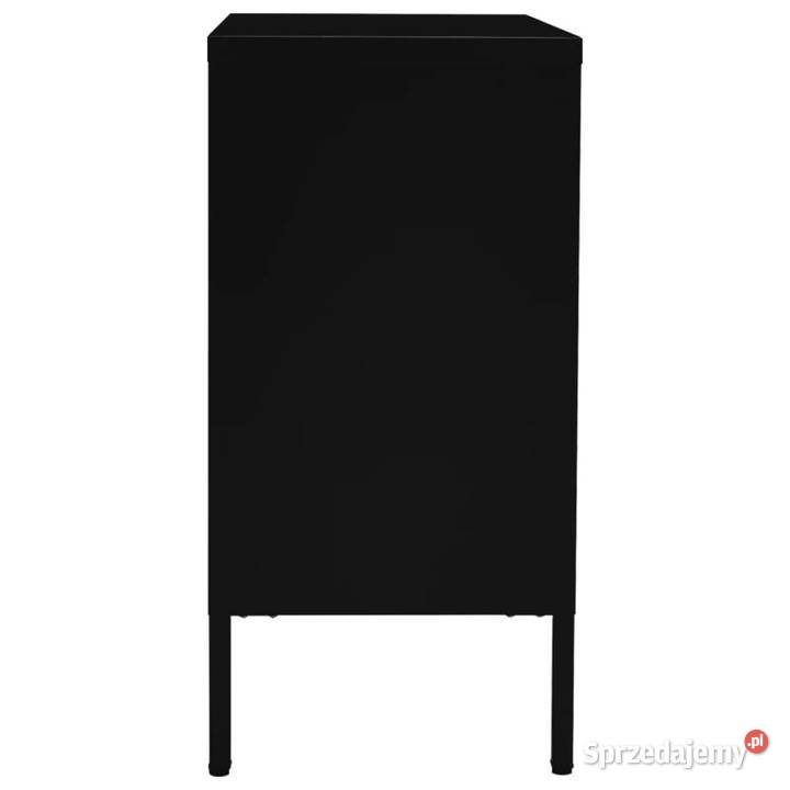 Komoda czarna 75x35x70 stal i szkło hartowane Warszawa sprzedam