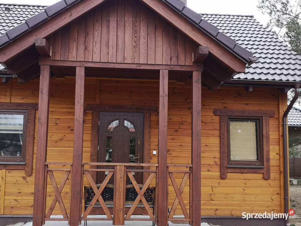 Całoroczny dom z drewna 70 m2 na ZGŁOSZENIE bez pomorskie Rytel