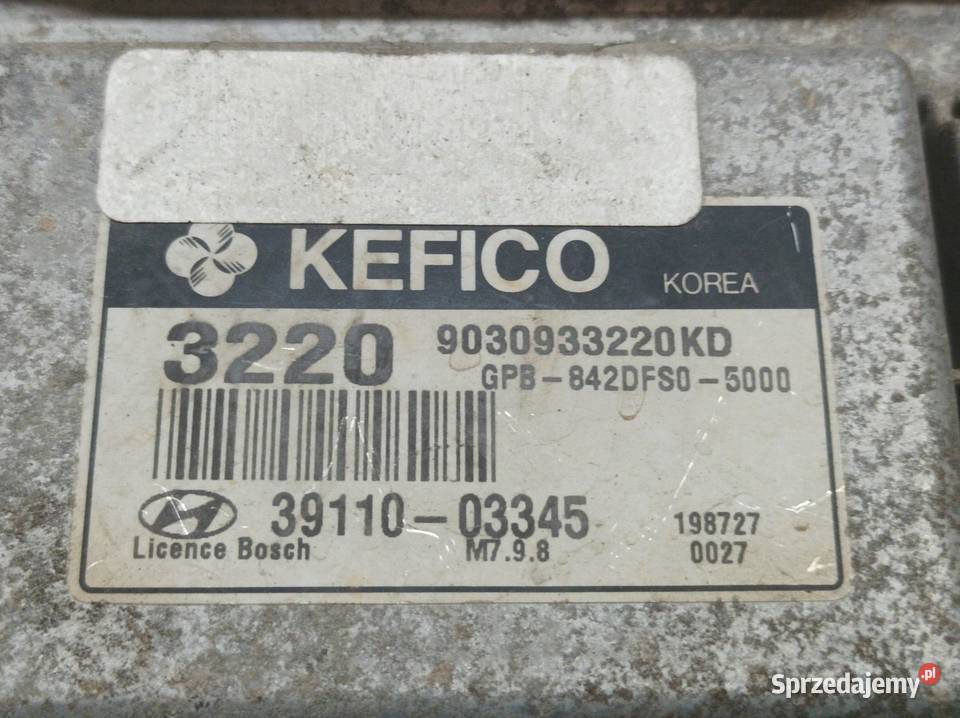 STEROWNIK SILNIKA 3911003345 13 B Hyundai i20 I sprzedam