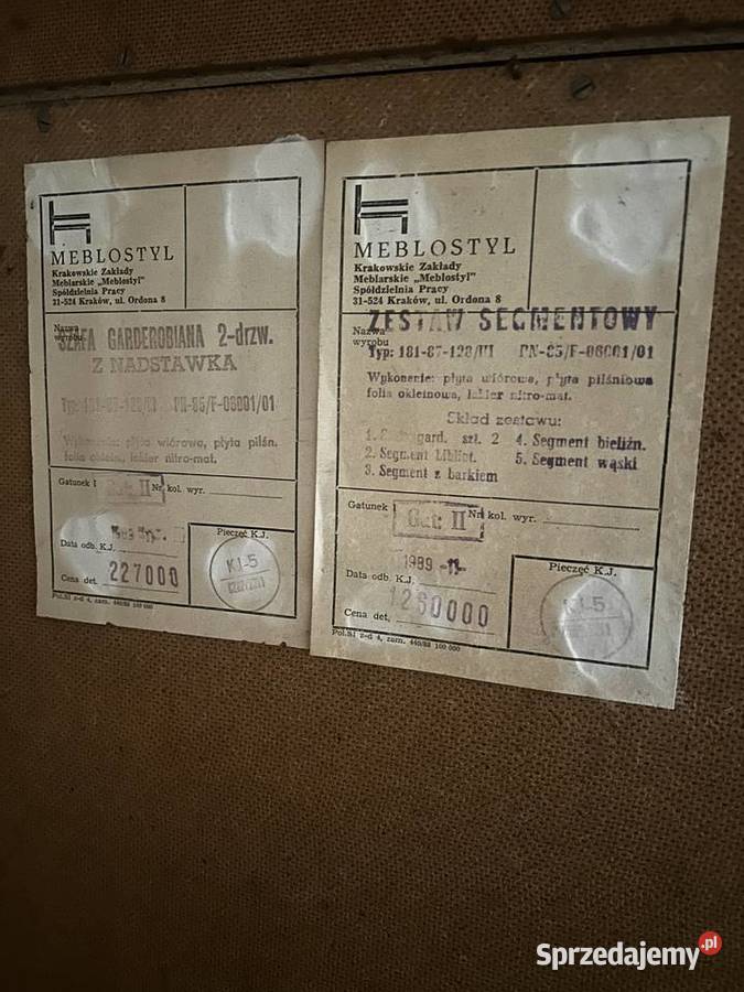 Meblościanka z czasów PRL Vintage pełną gębą Kalwaria Zebrzydowska sprzedam