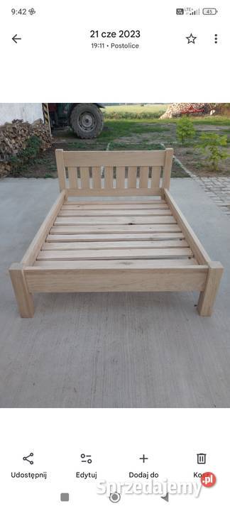 Łóżko z litego drewna dębowego dolnośląskie sprzedam