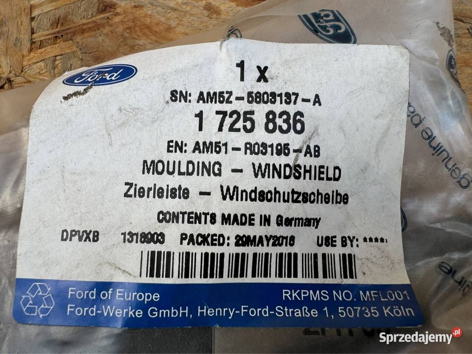 Listwa szyby czołowej prawa lewa Ford c mk2 Sieraków