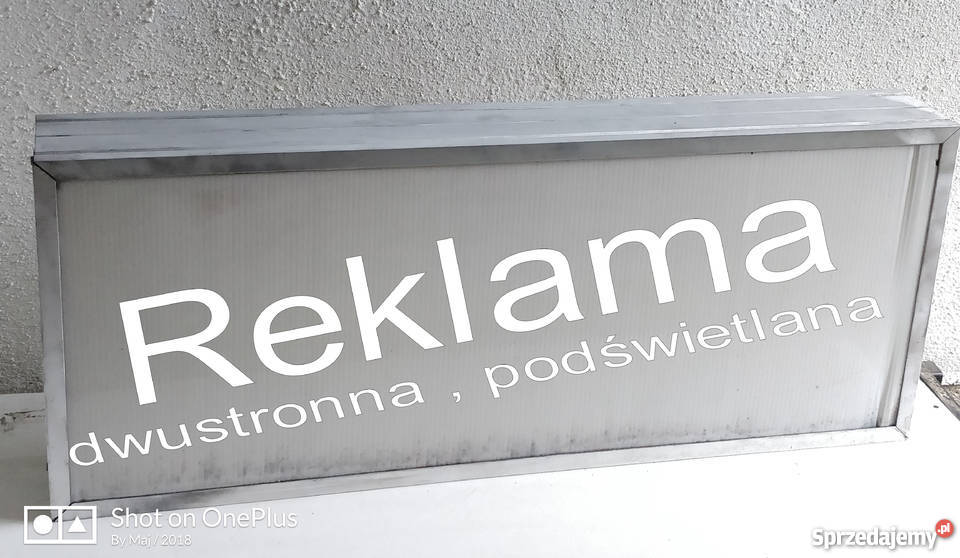 Reklama kaseton dwustronny podświetlany