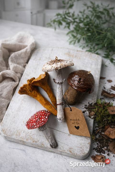 Grzybki zawieszki ozdoby ręcznie robione Zgorzelec