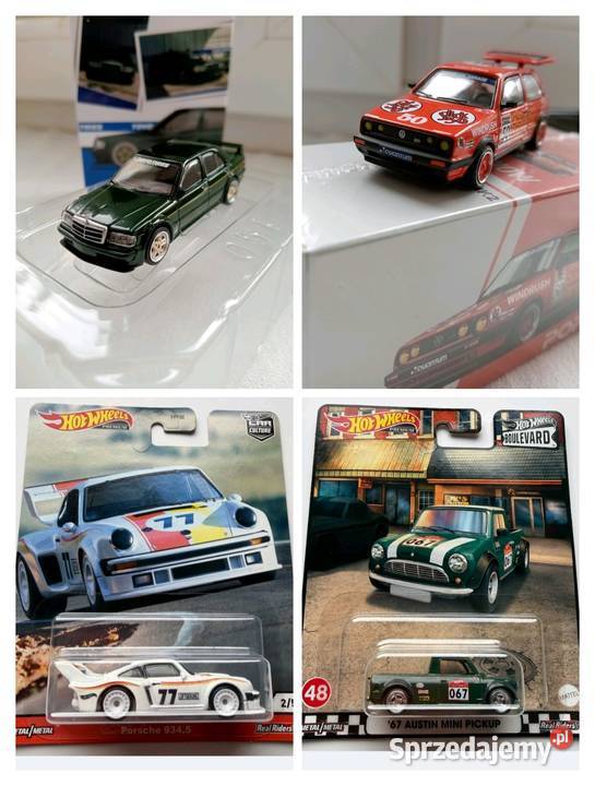 Hot Wheels zestaw 4 sztukiVW Jetta MK3 Nissan kolorowy Jaworzno