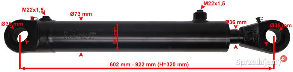 Polski SIŁOWNIK Hydrauliczny 63x36 Do Tura Pługa Solec Kujawski
