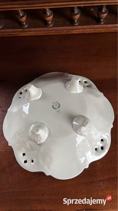 Patera VEB R Reichenbach Na 4 nóżkach Porcelana i szkło