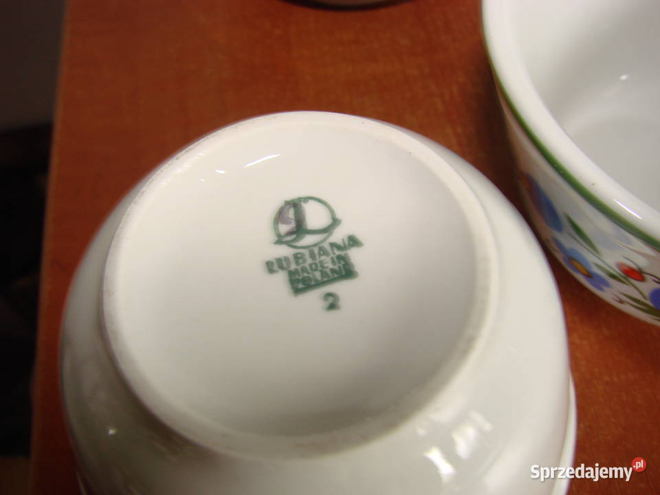Lubiana wzór kaszubski miseczka PRL Porcelana i szkło Pruszcz Gdański