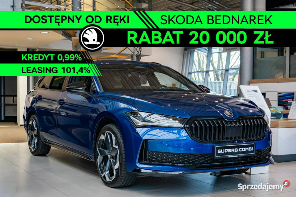 koda Superb Combi Sportline 20 TSI 204 DSG IV nieuszkodzony Łódź