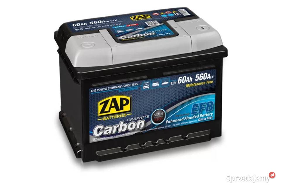 Akumulator ZAP CARBON EFB STARTSTOP 60Ah 560A Wrocław