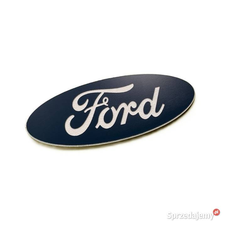Emblemat Ford 30x12mm niebieskobiały naklejka Radom