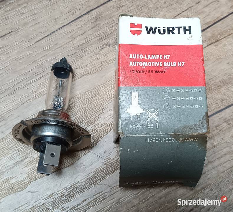 WURTH żarówka halogenowa H7 55W małopolskie Zbylitowska Góra