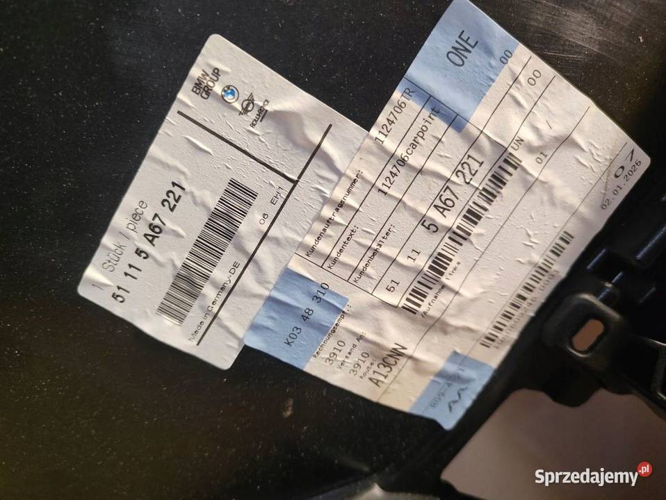 Ślizg Mocowanie Zderzaka Lewy Przód BMW 7 G70 Pleszew