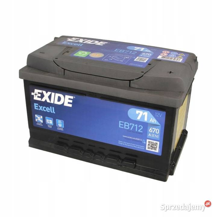 NOWY Akumulator Exide Excell 71Ah 670A PRAWY Łomża sprzedam