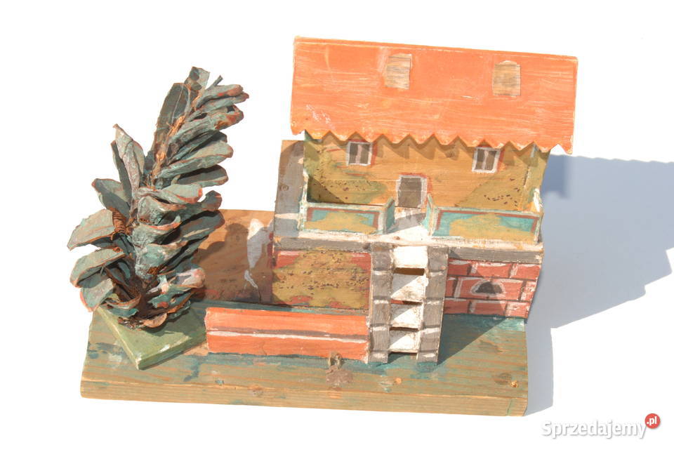 Stara zabawka model budynku domu do makiet śląskie Cieszyn